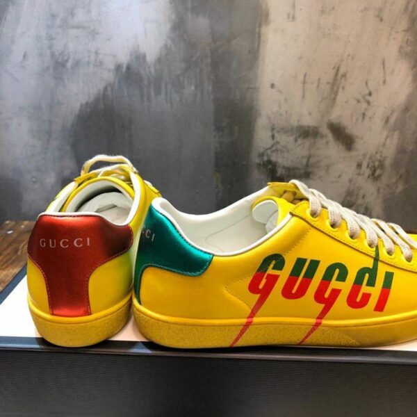 Gucci Blade Ace Sneakers 610086Spring/Summer 2020 Collection, Yellow Women Shoes - Image 6