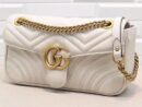 Gucci Calfskin Matelasse Small Gg Marmont White