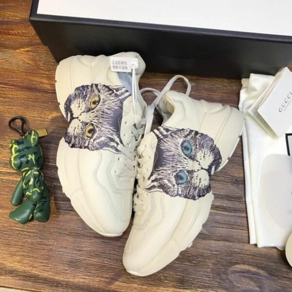 Gucci Cat Rhyton Dad Sneakers 619896Spring/Summer 2020 Collection, White Women Shoes - Image 7