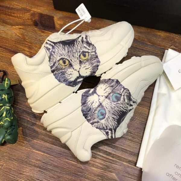 Gucci Cat Rhyton Dad Sneakers 619896Spring/Summer 2020 Collection, White Women Shoes - Image 2