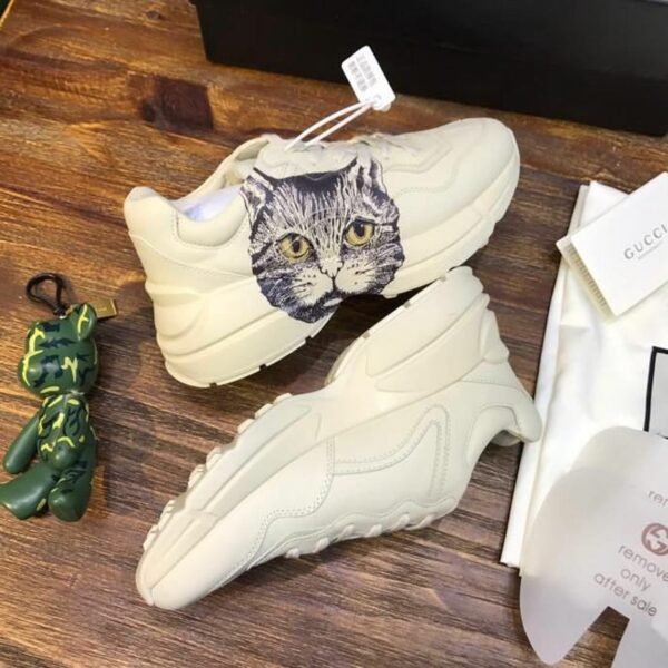 Gucci Cat Rhyton Dad Sneakers 619896Spring/Summer 2020 Collection, White Women Shoes - Image 3