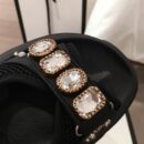 Gucci Crystal Open Track Velcro SandalsSpring/Summer 2020 Collection, Black Women Shoes