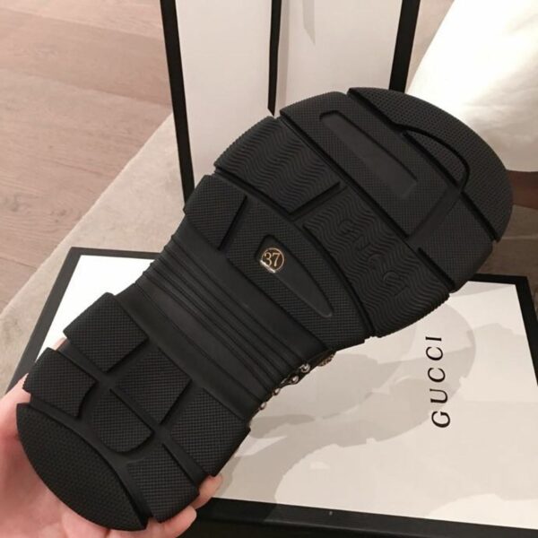 Gucci Crystal Open Track Velcro SandalsSpring/Summer 2020 Collection, Black Women Shoes - Image 8