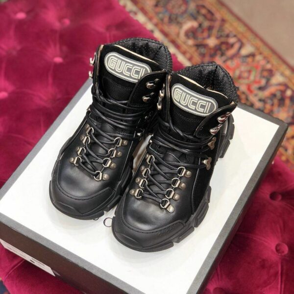 Gucci Flashtrek GG Hightop SneakersFall/Winter 2019 Collection, Black Women Shoes - Image 3