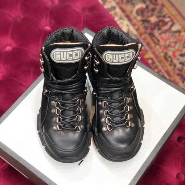 Gucci Flashtrek GG Hightop SneakersFall/Winter 2019 Collection, Black Women Shoes - Image 2
