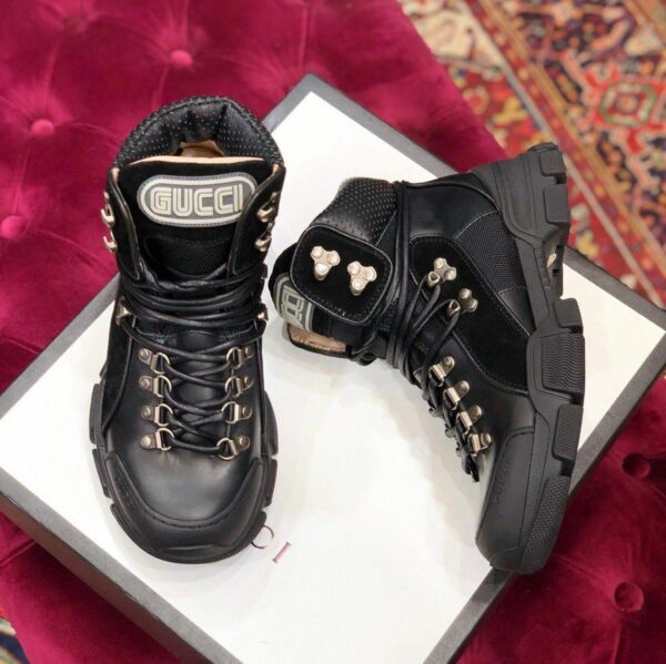 Gucci Flashtrek GG Hightop SneakersFall/Winter 2019 Collection, Black Women Shoes - Image 5
