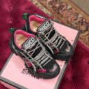 Gucci Flashtrek GG SneakersFall/Winter 2019 Collection, White/Black Floral Women Shoes