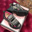 Gucci Flashtrek GG SneakersFall/Winter 2019 Collection, White/Black Floral Women Shoes