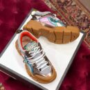 Gucci Flashtrek GG SneakersFall/Winter 2019 Collection, White/Metallic Pink/Blue Women Shoes