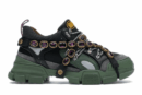 Gucci Flashtrek SEGA Green Removable Crystal Women Size 5 - 10 US