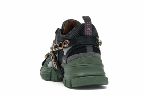 Gucci Flashtrek SEGA Green Removable Crystal Women Size 5 - 10 US - Image 2
