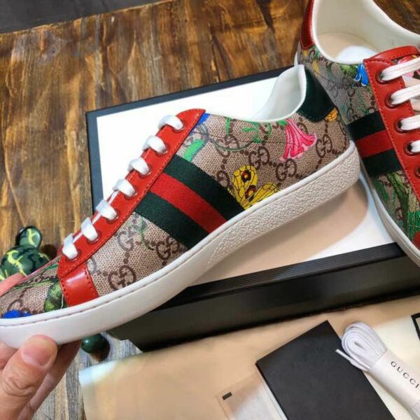 Gucci Floral Ace Sneakers 433900Spring/Summer 2020 Collection, Brown Women Shoes - Image 6