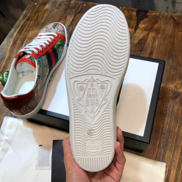 Gucci Floral Ace Sneakers 433900Spring/Summer 2020 Collection, Brown Women Shoes - Image 8
