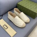 Gucci GC Signature Beige Leather Espadrilles EU36-45