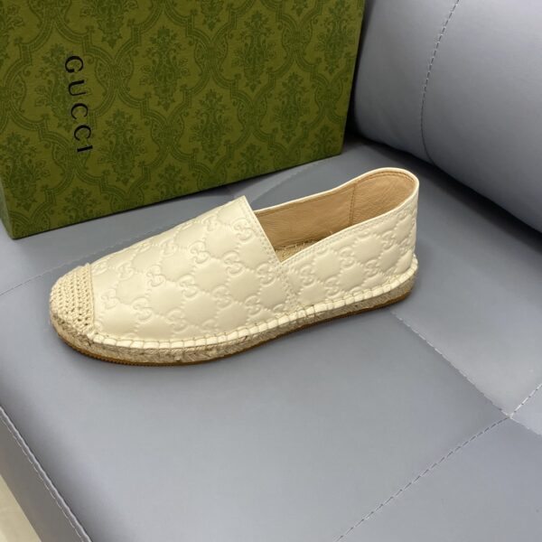 Gucci GC Signature Beige Leather Espadrilles EU36-45 - Image 4