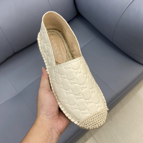 Gucci GC Signature Beige Leather Espadrilles EU36-45 - Image 6