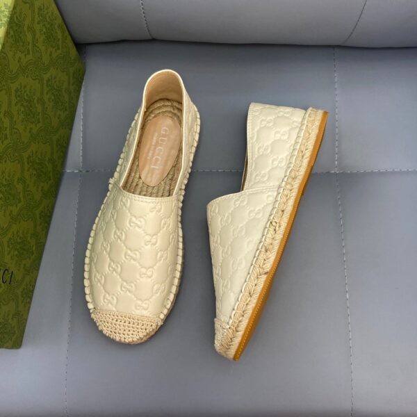 Gucci GC Signature Beige Leather Espadrilles EU36-45 - Image 2