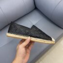 Gucci GC Signature Black Leather Espadrilles EU36-45