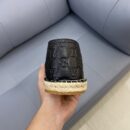 Gucci GC Signature Black Leather Espadrilles EU36-45