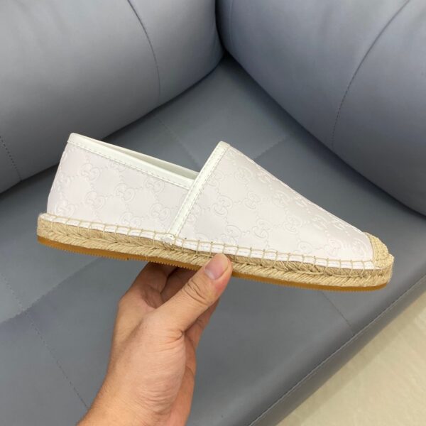 Gucci GC Signature White Leather Espadrilles EU36-45 - Image 5