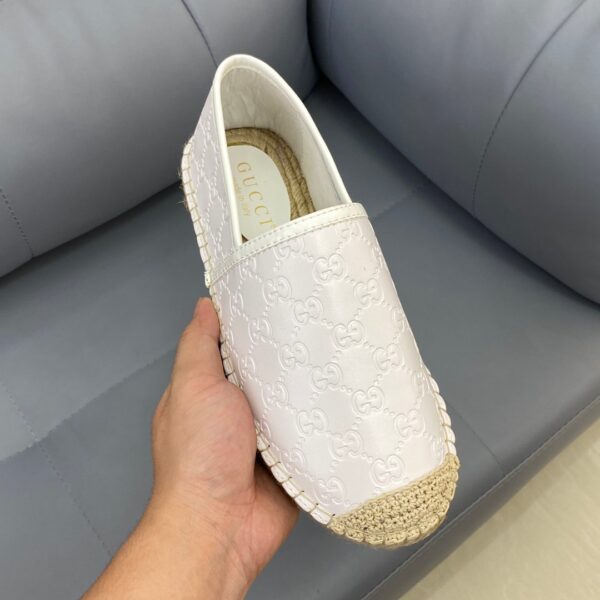 Gucci GC Signature White Leather Espadrilles EU36-45 - Image 6