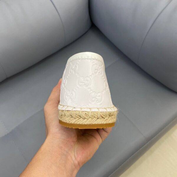 Gucci GC Signature White Leather Espadrilles EU36-45 - Image 7