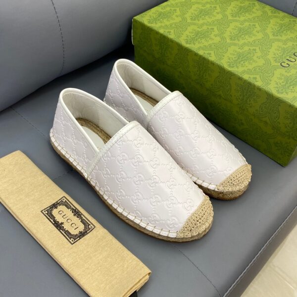 Gucci GC Signature White Leather Espadrilles EU36-45