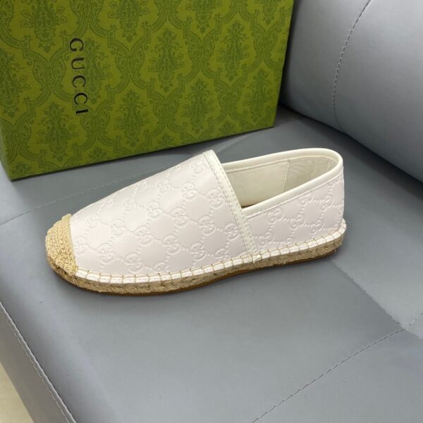 Gucci GC Signature White Leather Espadrilles EU36-45 - Image 4