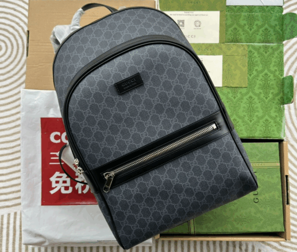 Gucci GG Backpack Black Leather 771158