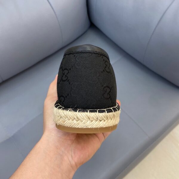 Gucci GG Black Canvas Espadrille Flats EU36-45 - Image 7