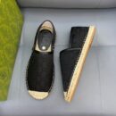 Gucci GG Black Canvas Espadrille Flats EU36-45
