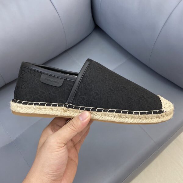 Gucci GG Black Canvas Espadrille Flats EU36-45 - Image 5
