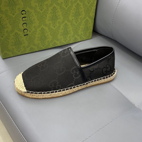 Gucci GG Black Canvas Espadrilles EU36-45 - Image 4