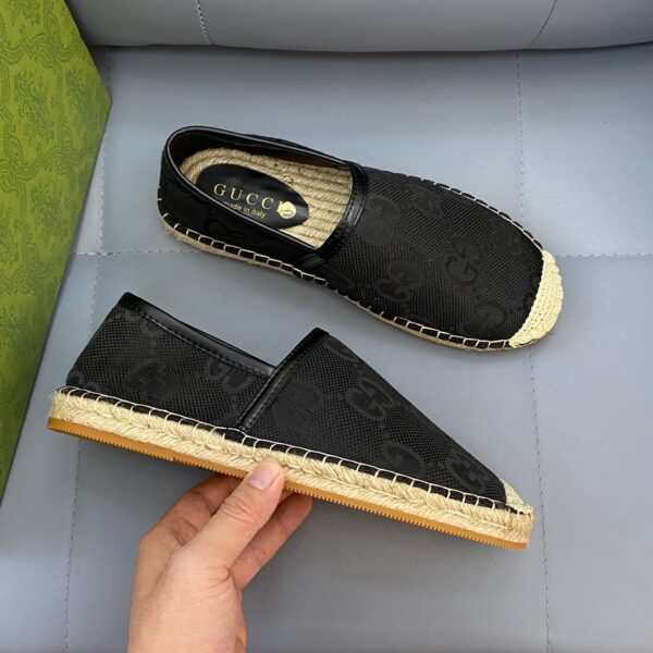 Gucci GG Black Canvas Espadrilles EU36-45 - Image 2
