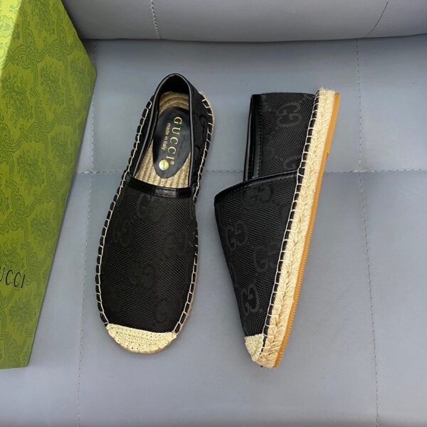 Gucci GG Black Canvas Espadrilles EU36-45 - Image 3