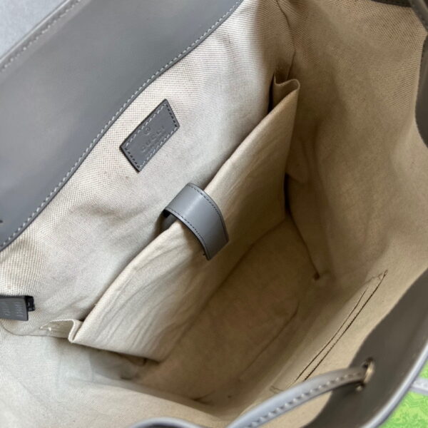 Gucci GG Embossed Backpack Grey 625770 - Image 9