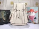 Gucci GG Embossed Backpack White Leather 625770