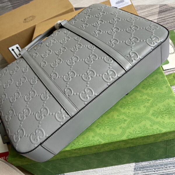 Gucci GG Embossed Briefcase Grey 658573 - Image 5