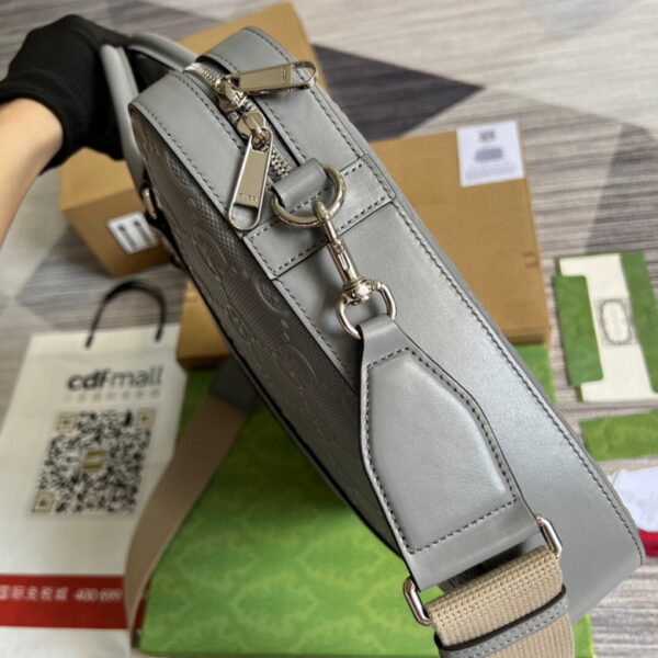 Gucci GG Embossed Briefcase Grey 658573 - Image 4