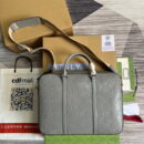 Gucci GG Embossed Briefcase Grey 658573