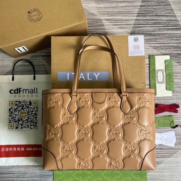 Gucci GG Matelasse Medium Tote Beige 631685 - Image 3