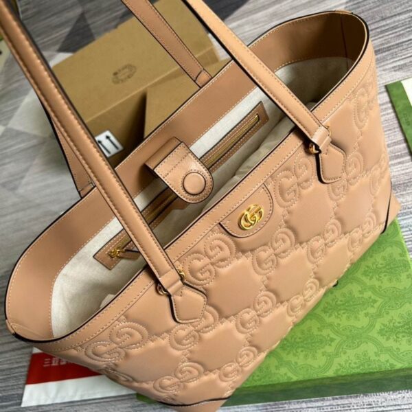 Gucci GG Matelasse Medium Tote Beige 631685 - Image 4
