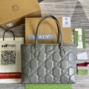 Gucci GG Matelasse Medium Tote Grey 631685