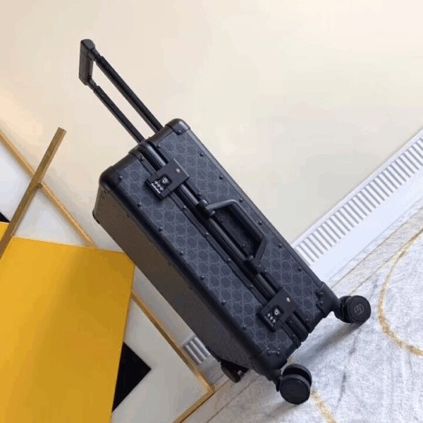 Gucci Globe-Trotter Black GG Canvas Luggage - Image 5