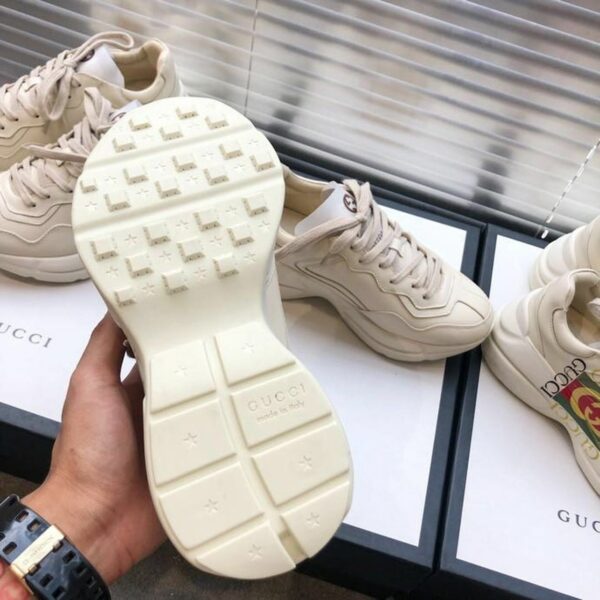 Gucci Gucci Box Logo Strawberries Unisex Dad SneakersSpring/Summer Collection Off White/Red Women Shoes - Image 8
