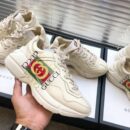 Gucci Gucci Box Logo Strawberries Unisex Dad SneakersSpring/Summer Collection Off White/Red Women Shoes