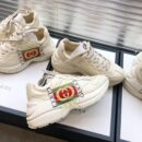 Gucci Gucci Box Logo Strawberries Unisex Dad SneakersSpring/Summer Collection Off White/Red Women Shoes