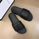 Gucci Guccissima Slide SandalsSpring/Summer Collection Black Women Shoes