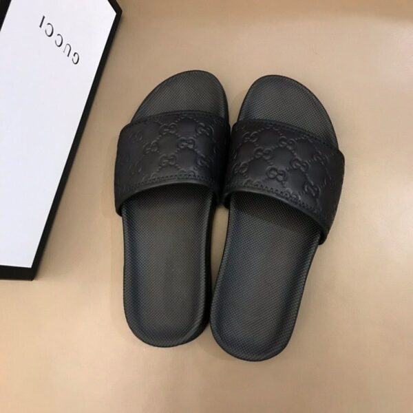 Gucci Guccissima Slide SandalsSpring/Summer Collection Black Women Shoes - Image 2