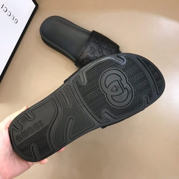 Gucci Guccissima Slide SandalsSpring/Summer Collection Black Women Shoes - Image 8